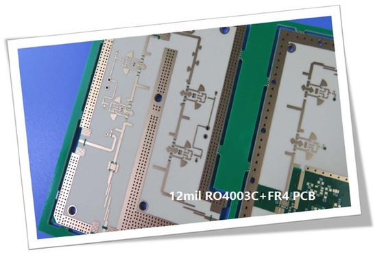 12mil PCB híbrido RO4003C Alto Tg 170°C FR-4 Circuito controlado por impedância