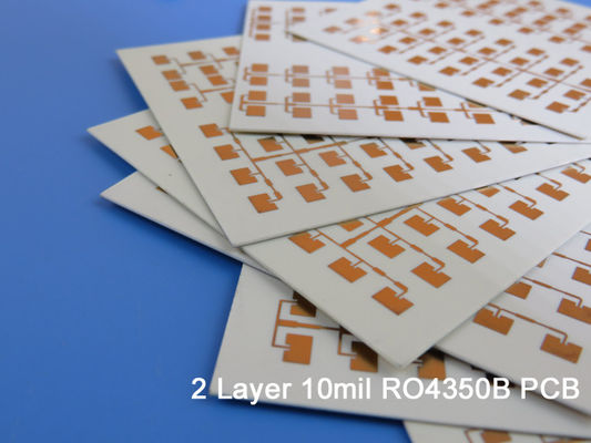 PCB RF de 10 milímetros duplo lado feito de laminados RO4350B com prata de imersão