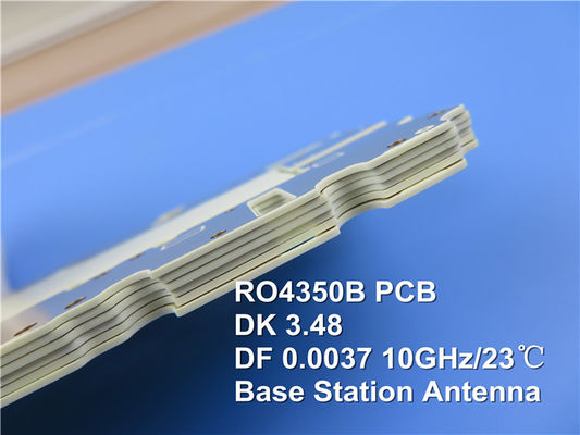 Rogers RO4350B PCB 6.6mil Dupla camada de imersão Placa de circuito de prata