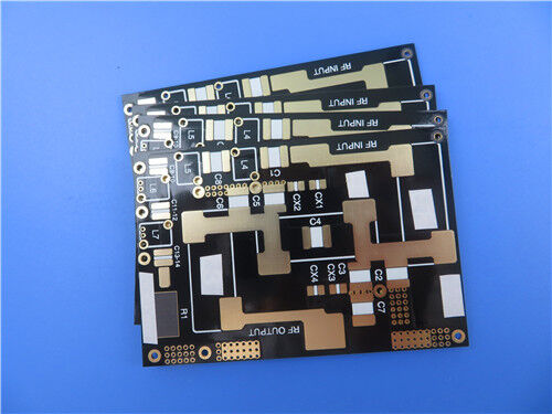 Substrato RF PCB F4BTM300 de dupla face, acabamento ENIG de 10 mil
