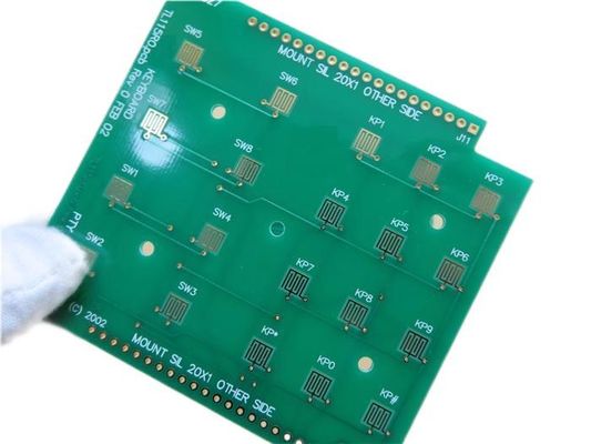 Placa de circuito dura do ouro do PWB do teclado numérico construída em Tg170 FR-4 com máscara verde da solda