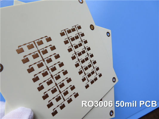 RO3006 Revestimento de cobre imersão ouro placa RF PCB 2 camadas 50mil 1OZ