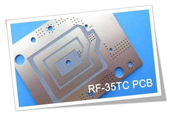 10 milímetros RF-35 Imersão Ouro PCB 2 camadas Circuito rígido Preto Silkscreen