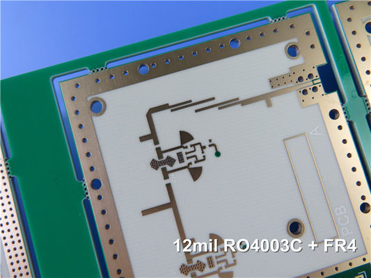 PCB híbrido de 6 camadas com impedância de material RO4003C e FR4 controlada