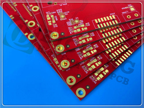 12 camadas através de buracos PCB 1,6 mm IT-180 Impedância Matt Vermelho