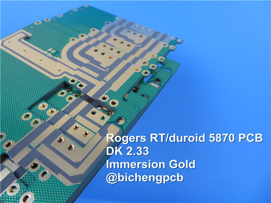 PWB de superfície de alta frequência branco do revestimento do projeto OSP do PWB do Silkscreen 0.4mm de Rogers RT/Duroid 5870