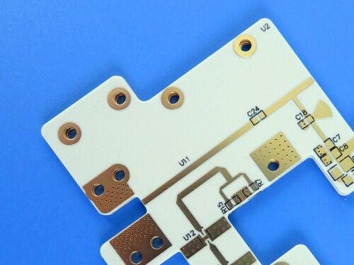 Placa de Circuito Impresso RF RO4835 de 2 camadas, material Rogers de 10 mil com acabamento ENEPIG