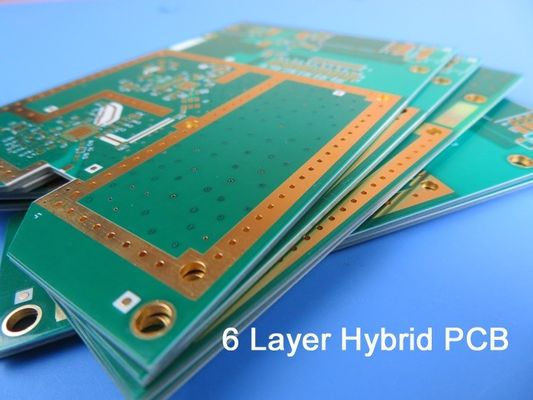 PCB híbrido em 20mil RO4003C e 4mil RO4350B imersão ouro acabado