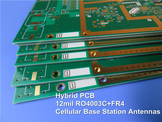 2.3mm PCB híbrido construído em RO3010 RO3006 e RO4003C substratos
