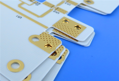 RF PCB de 2 camadas 20mil RO4835 Substrato Negro Silkscreen Imersão Ouro