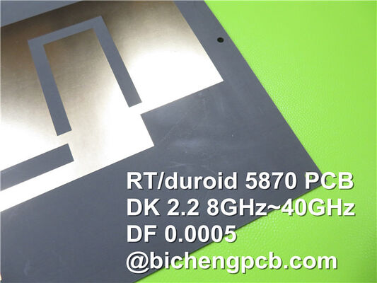Rogers 5870 Multilayer UL Rogers PCB Board PTFE reforçado com microfibra de vidro