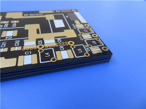 60mil F4BME275 PCB 2 camadas Máscara de solda preta Revestimento de ouro puro