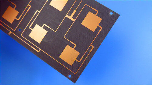 Placa de Circuito Impresso F4BME220 de 2 Camadas 0,1mm Ultrafina com Máscara de Solda Verde e Ouro de Imersão