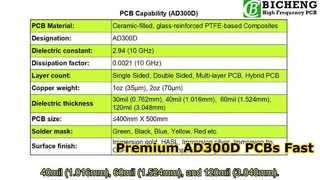 PWB de alta frequência AD300D